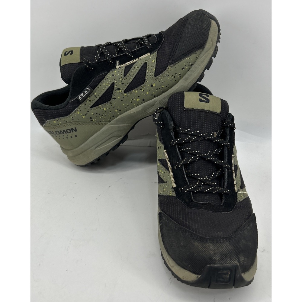 Salomon Outway CSWP Junior Hiking Shoes Olive Green And Black Youth Size 4